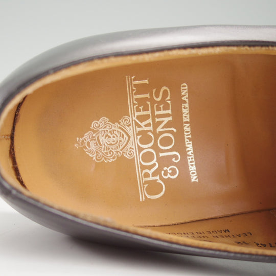 極美品★クロケット&ジョーンズ 6.5E【同系モデル定価￥132,000-★CONNAUGHT/ストレートチップ】236ラスト/カーフ/黒/Crockett&Jones★o045