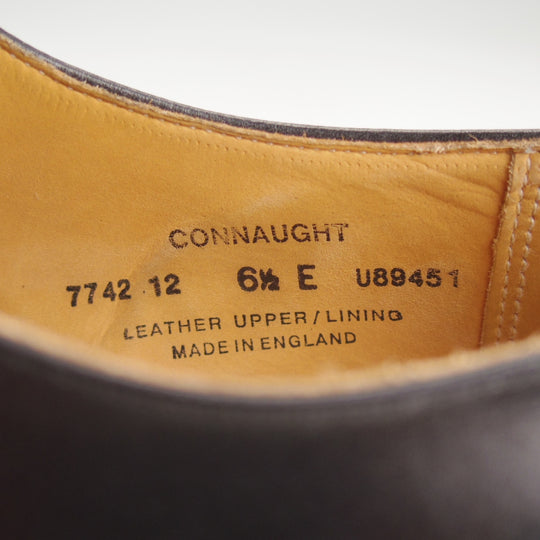 極美品★クロケット&ジョーンズ 6.5E【同系モデル定価￥132,000-★CONNAUGHT/ストレートチップ】236ラスト/カーフ/黒/Crockett&Jones★o045