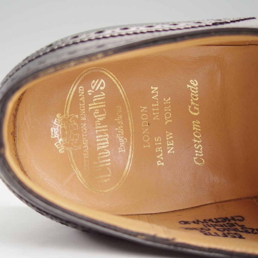 極上★チャーチ 85F/UK8.5【現行定価￥181,500-★チェットウィンド/CHETWYND】173ラスト/フルブローグ/カーフ/黒/メンズ/Church's★o046