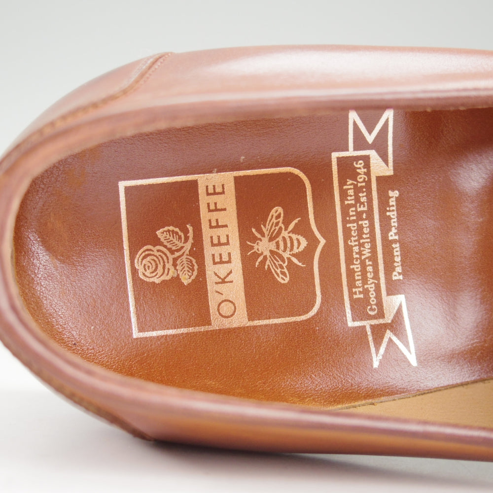 極美品★(伊)O'KEEFFE/オキーフ SIZE 7.5【定価￥75,900-★グッドイヤーウェルテッド製法/BEAMS取扱い】タッセルローファー/茶★o047