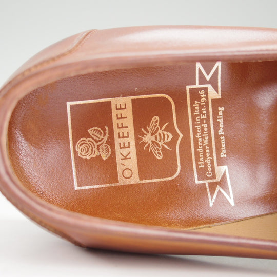 極美品★(伊)O'KEEFFE/オキーフ SIZE 7.5【定価￥75,900-★グッドイヤーウェルテッド製法/BEAMS取扱い】タッセルローファー/茶★o047