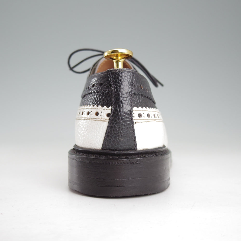 極美品★クロケット&ジョーンズ 5.5E【現行定価10万円以上★スペクテイターシューズ/CHEVIOT】濃紺(ほぼ黒)×白/Crockett&Jones★o048