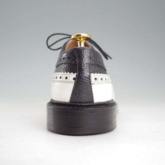 極美品★クロケット&ジョーンズ 5.5E【現行定価10万円以上★スペクテイターシューズ/CHEVIOT】濃紺(ほぼ黒)×白/Crockett&Jones★o048