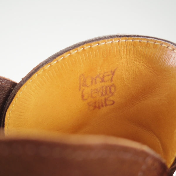 極美品★ジョンロブ 6E【現行定価￥321,200-★ROMSEY/ロムゼイ】8000ラスト/チャッカブーツ/スエード/濃茶/メンズ/JOHN LOBB★n561