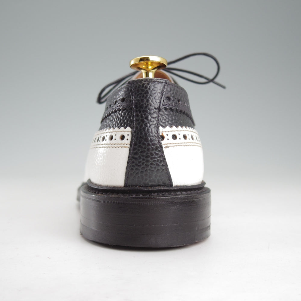 極美品★クロケット&ジョーンズ 5.5E【現行定価10万円以上★スペクテイターシューズ/CHEVIOT】濃紺(ほぼ黒)×白/Crockett&Jones★o048