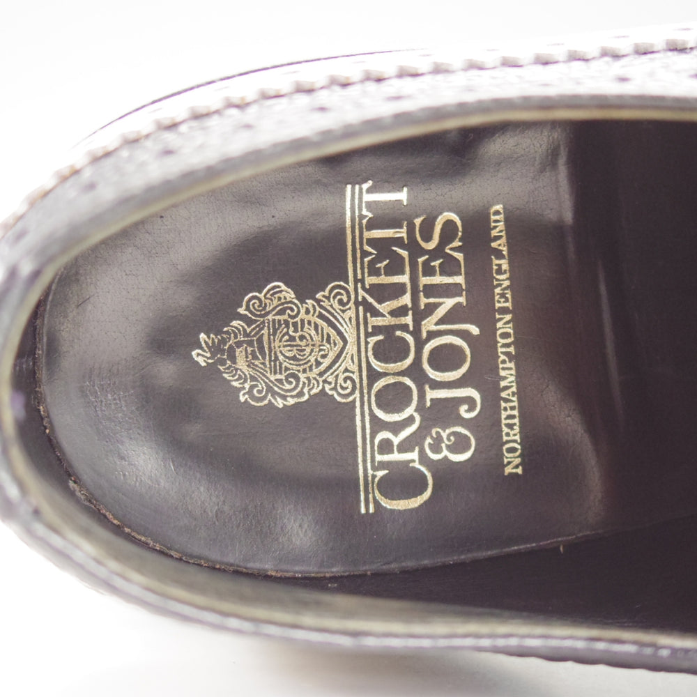 極美品★クロケット&ジョーンズ 5.5E【現行定価10万円以上★スペクテイターシューズ/CHEVIOT】濃紺(ほぼ黒)×白/Crockett&Jones★o048