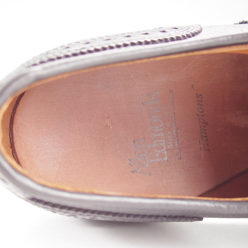 極上★(米)アレンエドモンズ 8.5E【現行定価13万円程度★Hamptons/ショートウイング】グレインレザー/黒/メンズ/ALLEN EDMONDS★o049