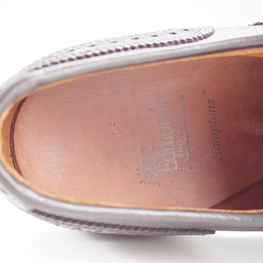 極上★(米)アレンエドモンズ 8.5E【現行定価13万円程度★Hamptons/ショートウイング】グレインレザー/黒/メンズ/ALLEN EDMONDS★o049