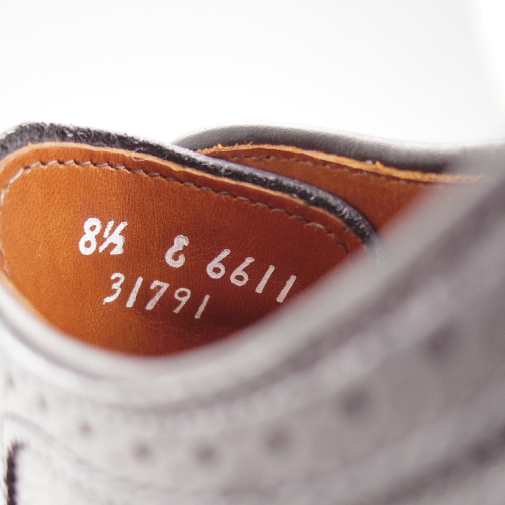 極上★(米)アレンエドモンズ 8.5E【現行定価13万円程度★Hamptons/ショートウイング】グレインレザー/黒/メンズ/ALLEN EDMONDS★o049