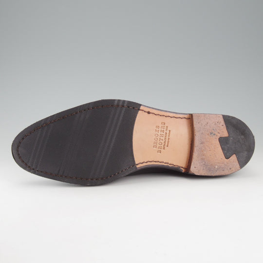 極美品★(米)アレンエドモンズ 9D【貴重★ブルックスブラザーズ別注/BROOKS BROTHERS】ストレートチップ/カーフ/黒/ALLEN EDMONDS★p137