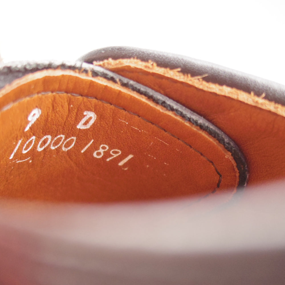 極美品★(米)アレンエドモンズ 9D【貴重★ブルックスブラザーズ別注/BROOKS BROTHERS】ストレートチップ/カーフ/黒/ALLEN EDMONDS★p137