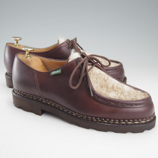 未使用★パラブーツ SIZE 40【定価￥96,800-★ポニー/ミカエル/MICHAEL】チロリアンシューズ/リスレザー/濃茶/メンズ/Paraboot★o052