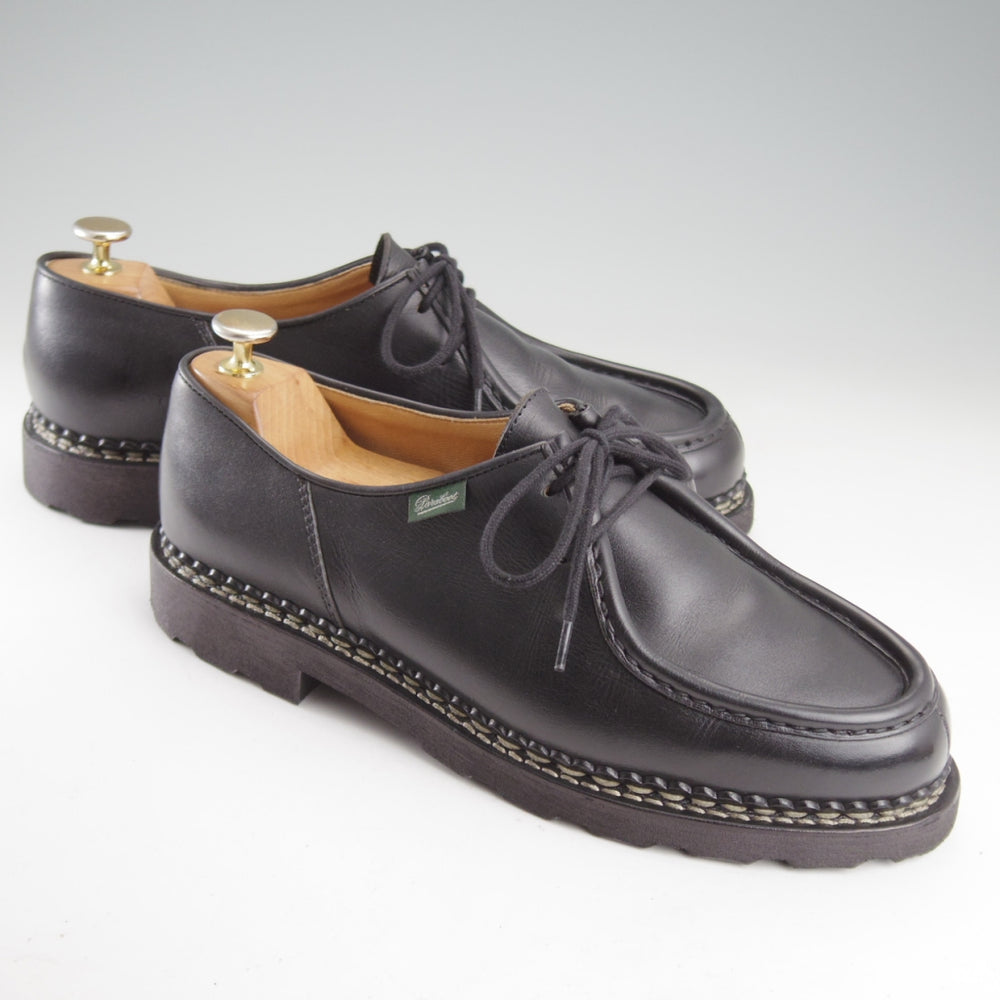 美品★パラブーツ SIZE 42.5【定価￥110,000-★ミカエル/MICHAEL】チロリアンシューズ/リスレザー/NOIR/黒/メンズ/Paraboot★p138