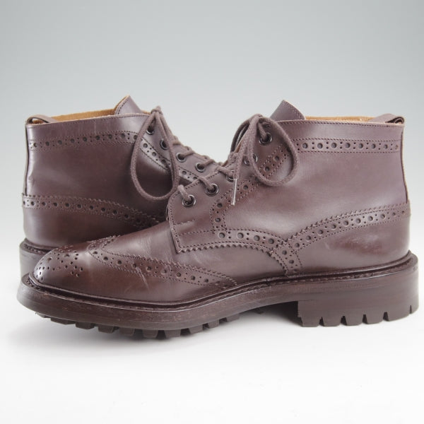 極美品★トリッカーズ SIZE 8【現行定価14万円以上★5アイレット仕様のカントリ－ブーツ/コマンドソール】M5833/濃茶/Tricker's★n563