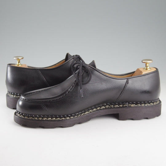 美品★パラブーツ SIZE 42.5【定価￥110,000-★ミカエル/MICHAEL】チロリアンシューズ/リスレザー/NOIR/黒/メンズ/Paraboot★p138