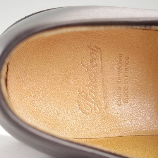 美品★パラブーツ SIZE 42.5【定価￥110,000-★ミカエル/MICHAEL】チロリアンシューズ/リスレザー/NOIR/黒/メンズ/Paraboot★p138