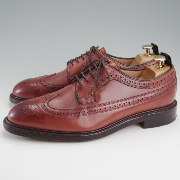 美品★(英)チーニー 7F【定価￥99,000-★(英)ポールスミス別注/EDWIN】15616ラスト/ロングウイング/カーフ/赤茶/メンズ/CHEANEY★n564
