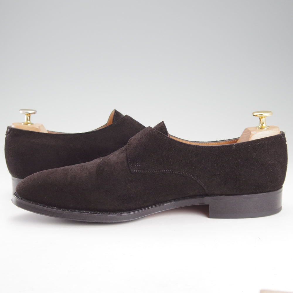 極上★ジョンロブ 8.5E【現行定価￥267,300-★ASHILL/アシール/7000ラスト】モンクストラップ/スエード/黒/メンズ/JOHN LOBB★o053