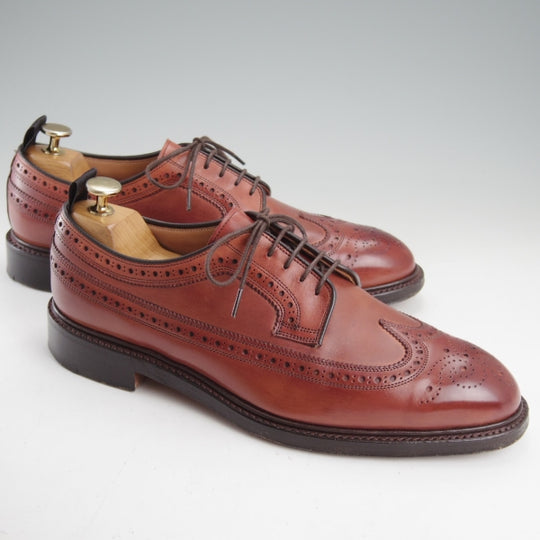 美品★(英)チーニー 7F【定価￥99,000-★(英)ポールスミス別注/EDWIN】15616ラスト/ロングウイング/カーフ/赤茶/メンズ/CHEANEY★n564