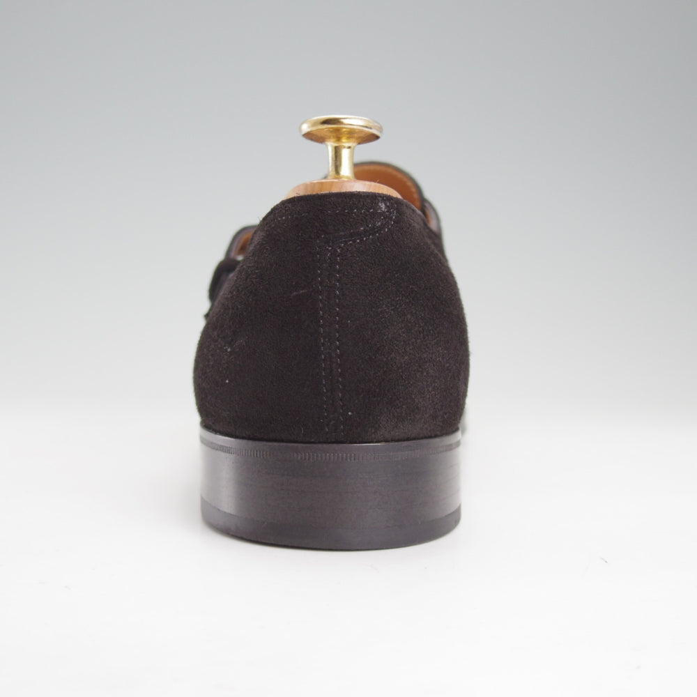 極上★ジョンロブ 8.5E【現行定価￥267,300-★ASHILL/アシール/7000ラスト】モンクストラップ/スエード/黒/メンズ/JOHN LOBB★o053