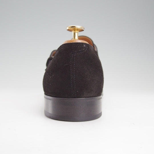 極上★ジョンロブ 8.5E【現行定価￥267,300-★ASHILL/アシール/7000ラスト】モンクストラップ/スエード/黒/メンズ/JOHN LOBB★o053