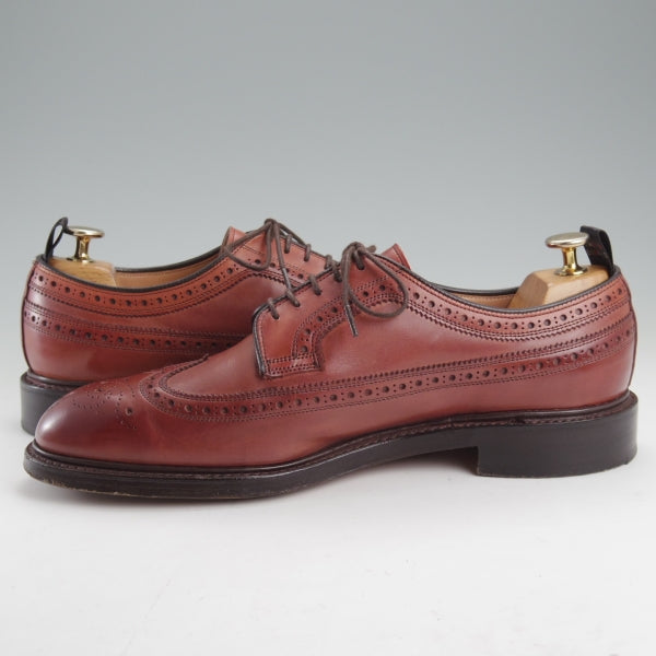 美品★(英)チーニー 7F【定価￥99,000-★(英)ポールスミス別注/EDWIN】15616ラスト/ロングウイング/カーフ/赤茶/メンズ/CHEANEY★n564