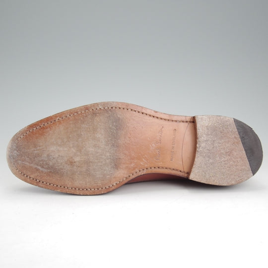 美品★(英)チーニー 7F【定価￥99,000-★(英)ポールスミス別注/EDWIN】15616ラスト/ロングウイング/カーフ/赤茶/メンズ/CHEANEY★n564