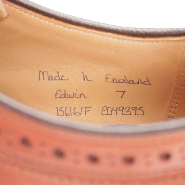 美品★(英)チーニー 7F【定価￥99,000-★(英)ポールスミス別注/EDWIN】15616ラスト/ロングウイング/カーフ/赤茶/メンズ/CHEANEY★n564