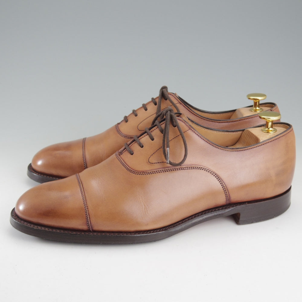 極上★(英)チーニー 7F【定価￥94,600-★アルフレッド/ALFRED】125ラスト/ストレートチップ/カーフ/薄茶/メンズ/CHEANEY★p140