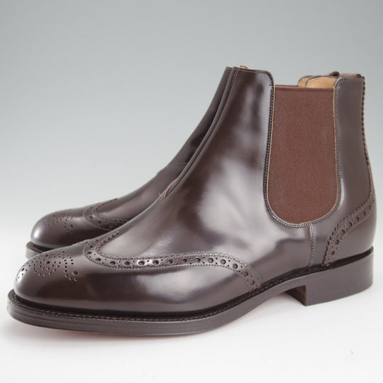 未使用★チャーチ 85F/UK8.5【4都市ロゴ★KETSBY/サイドゴアブーツ】81Bラスト/ポリッシュドバインダーカーフ/濃茶/Church's★o054