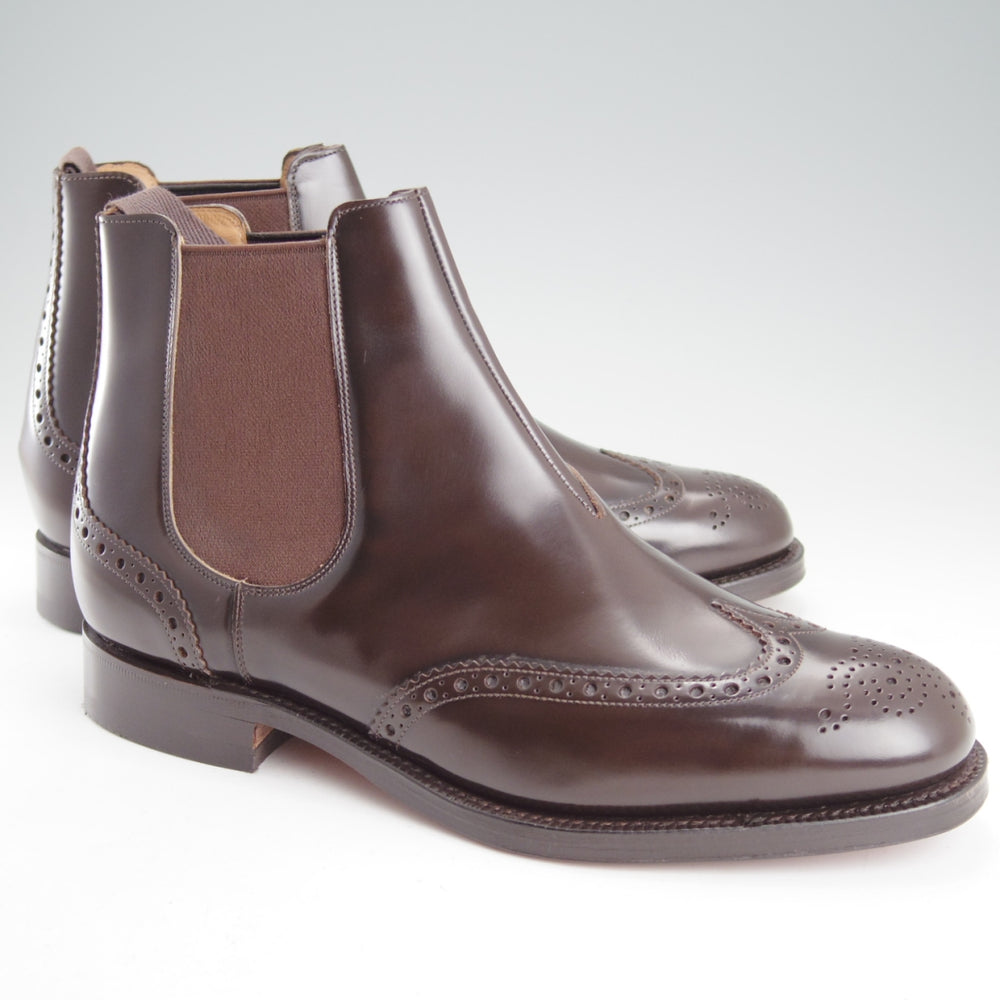 未使用★チャーチ 85F/UK8.5【4都市ロゴ★KETSBY/サイドゴアブーツ】81Bラスト/ポリッシュドバインダーカーフ/濃茶/Church's★o054