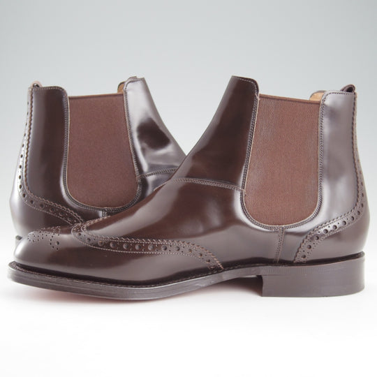 未使用★チャーチ 85F/UK8.5【4都市ロゴ★KETSBY/サイドゴアブーツ】81Bラスト/ポリッシュドバインダーカーフ/濃茶/Church's★o054