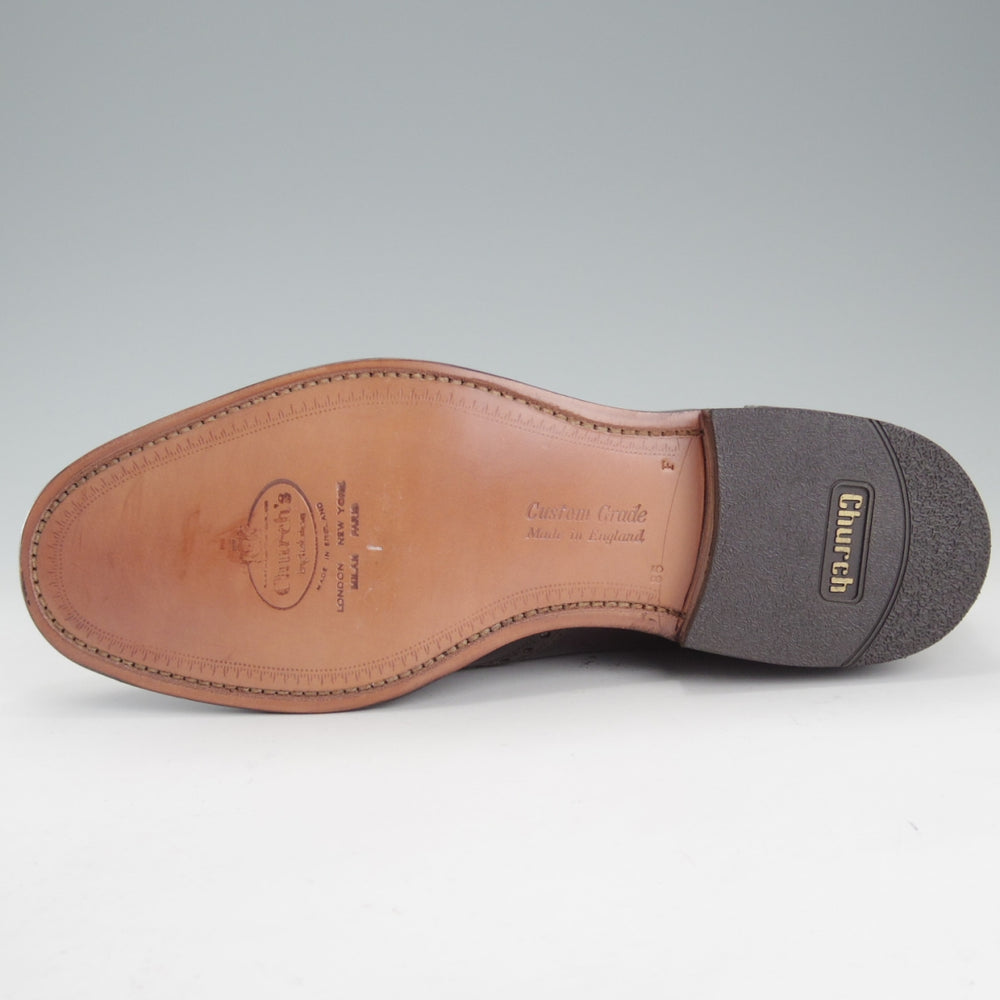 未使用★チャーチ 85F/UK8.5【4都市ロゴ★KETSBY/サイドゴアブーツ】81Bラスト/ポリッシュドバインダーカーフ/濃茶/Church's★o054