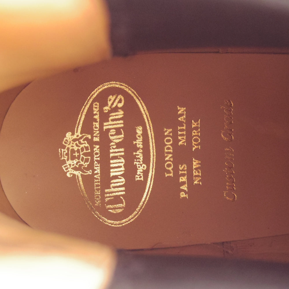 未使用★チャーチ 85F/UK8.5【4都市ロゴ★KETSBY/サイドゴアブーツ】81Bラスト/ポリッシュドバインダーカーフ/濃茶/Church's★o054