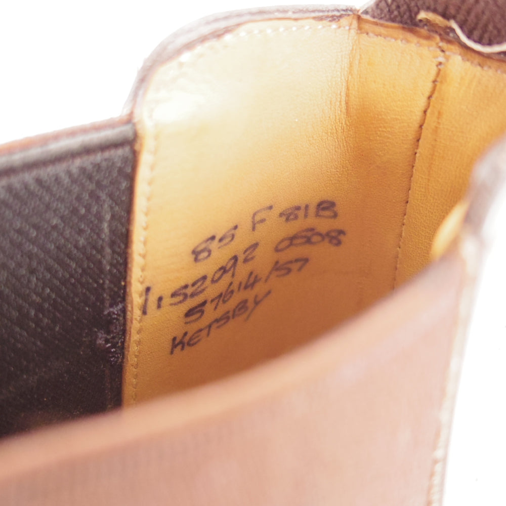 未使用★チャーチ 85F/UK8.5【4都市ロゴ★KETSBY/サイドゴアブーツ】81Bラスト/ポリッシュドバインダーカーフ/濃茶/Church's★o054