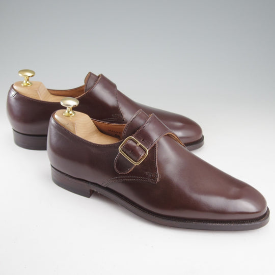 未使用★クロケット&ジョーンズ 5.5E【同系モデル定価￥154,000-★モンクストラップ/MALVERN】341ラスト/カーフ/濃茶/Crockett&Jones★p141