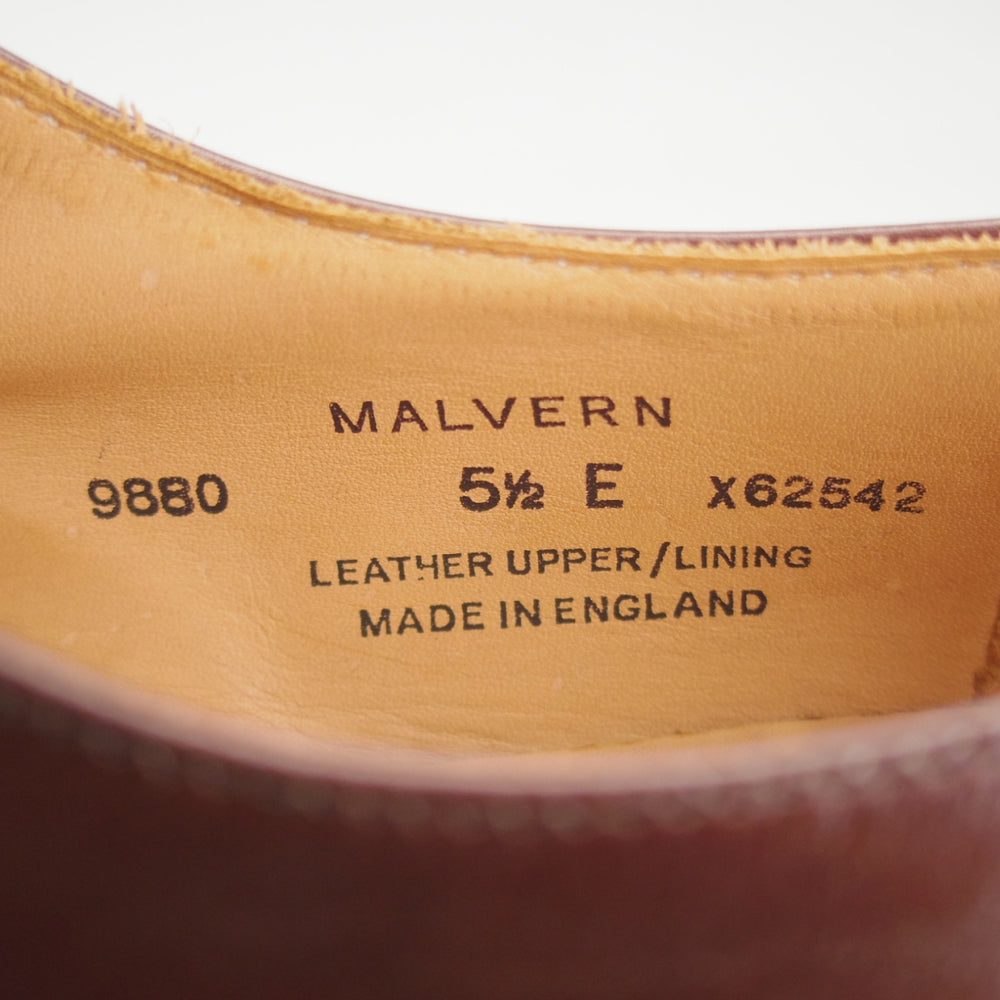 未使用★クロケット&ジョーンズ 5.5E【同系モデル定価￥154,000-★モンクストラップ/MALVERN】341ラスト/カーフ/濃茶/Crockett&Jones★p141