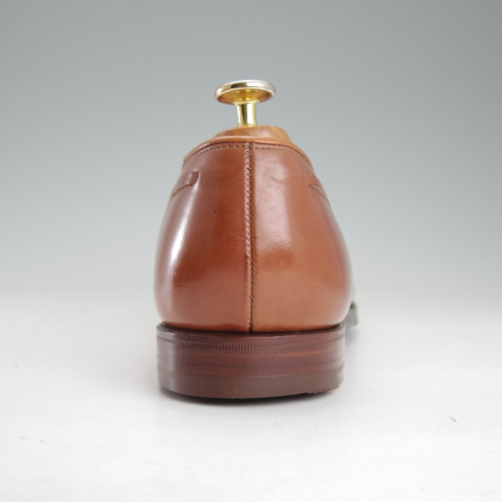極美品★クロケット&ジョーンズ 8.5E【定価￥198,000-★ウイスキーコードバン仕様/CAVENDISH 3】タッセルローファー/375ラスト/茶★o056