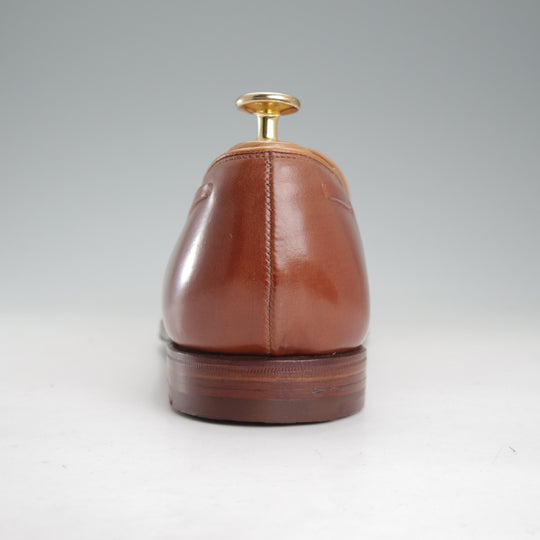 極美品★クロケット&ジョーンズ 8.5E【定価￥198,000-★ウイスキーコードバン仕様/CAVENDISH 3】タッセルローファー/375ラスト/茶★o056