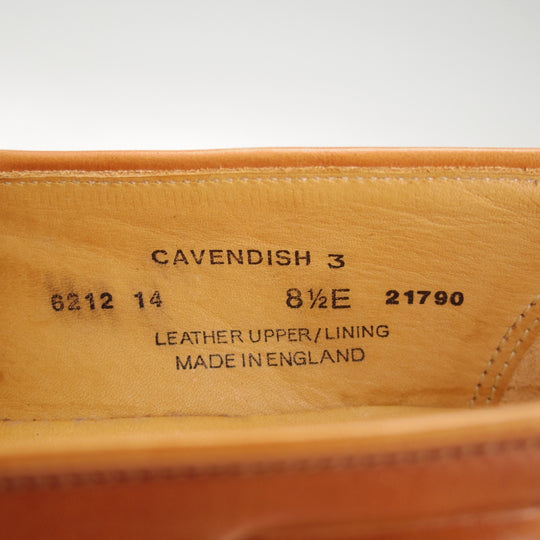 極美品★クロケット&ジョーンズ 8.5E【定価￥198,000-★ウイスキーコードバン仕様/CAVENDISH 3】タッセルローファー/375ラスト/茶★o056