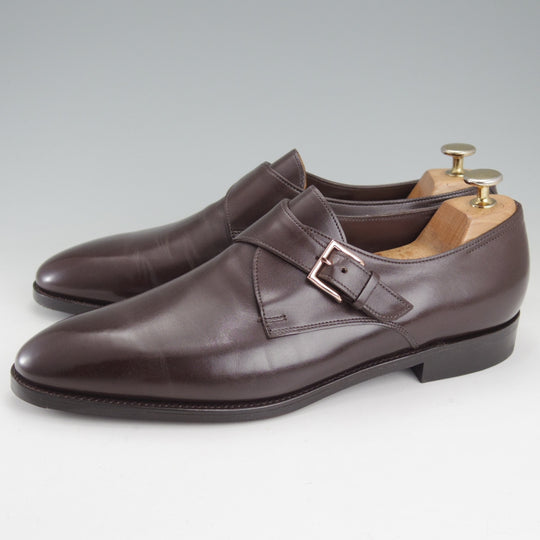 使用数回★ジョンロブ 8E【注文価格40万円程度★バイリクエスト品/ASHIL/7000ラスト】モンクストラップ/カーフ/濃茶/JOHN LOBB★o058