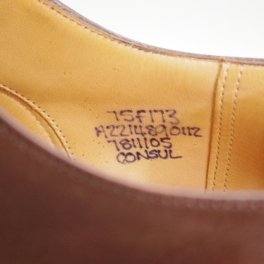 極上★チャーチ 75F/UK7.5【現行定価￥192,500-★コンサル/CONSUL】173ラスト/ストレートチップ/カーフ/濃茶/メンズ/Church's★p143