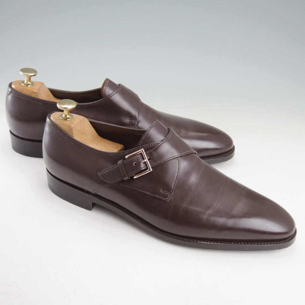 使用数回★ジョンロブ 8E【注文価格40万円程度★バイリクエスト品/ASHIL/7000ラスト】モンクストラップ/カーフ/濃茶/JOHN LOBB★o058