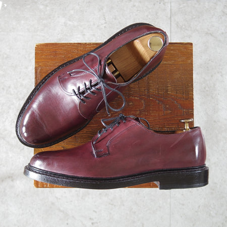 使用数回★(米)アレンエドモンズ 7.5D【現行定価13万円程度★LEEDS2.0/プレーントゥ】リーズ/カーフ/赤茶/メンズ/ALLEN EDMONDS★o596