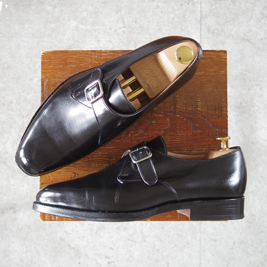 極美品★トリッカーズ SIZE 7【現行定価10万円以上★MAYFAIR/モンクストラップ】6141/カーフ/黒/メンズ/Tricker's★o600