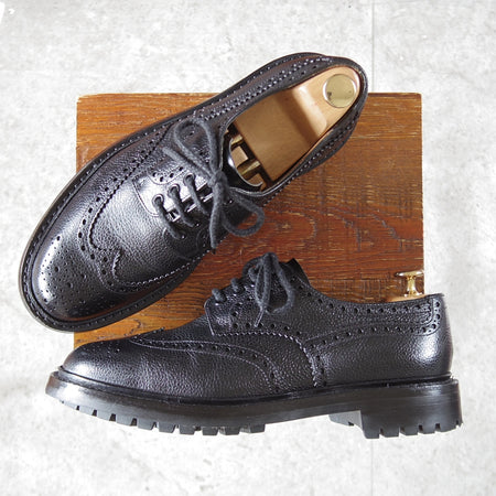 ★チャーチ 75G/UK7.5【4都市ロゴ★MCPHERSON/フルブローグ】グレインレザー/黒/メンズ/Church's★o601