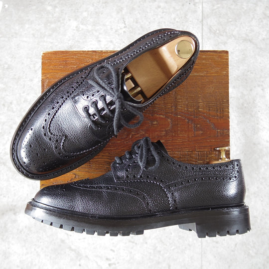 ★チャーチ 75G/UK7.5【4都市ロゴ★MCPHERSON/フルブローグ】グレインレザー/黒/メンズ/Church's★o601