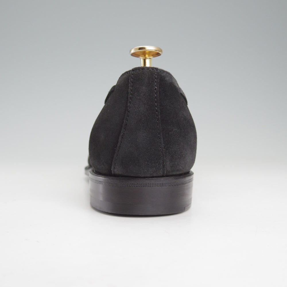 極美品★(スペイン製)カルミナ SIZE 8.5【定価￥94,600-★タッセルローファー/80215】UETAMラスト/スエード/黒/メンズ/CARMINA★o059