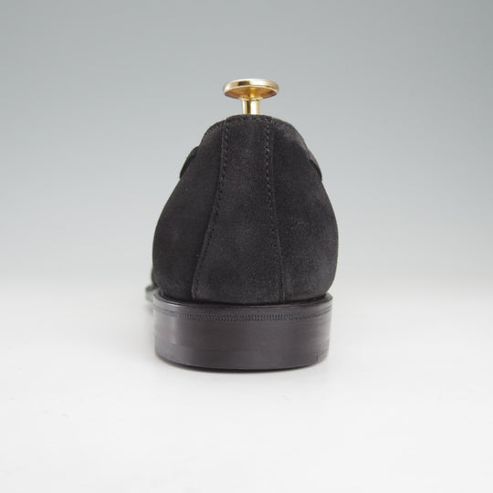 極美品★(スペイン製)カルミナ SIZE 8.5【定価￥94,600-★タッセルローファー/80215】UETAMラスト/スエード/黒/メンズ/CARMINA★o059