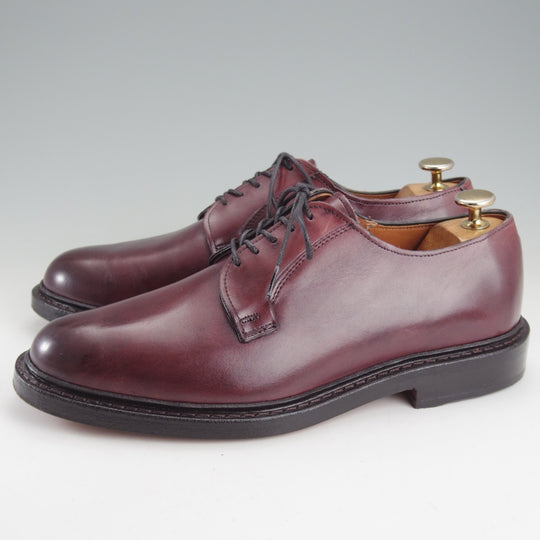 使用数回★(米)アレンエドモンズ 7.5D【現行定価13万円程度★LEEDS2.0/プレーントゥ】リーズ/カーフ/赤茶/メンズ/ALLEN EDMONDS★o596